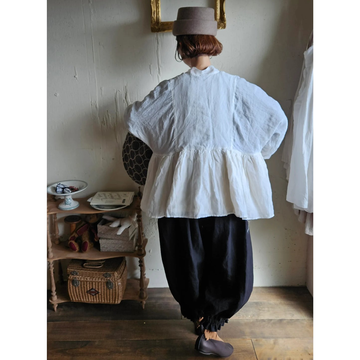 リネンカシュクールジャケット　Linen cachecoeur Jacket