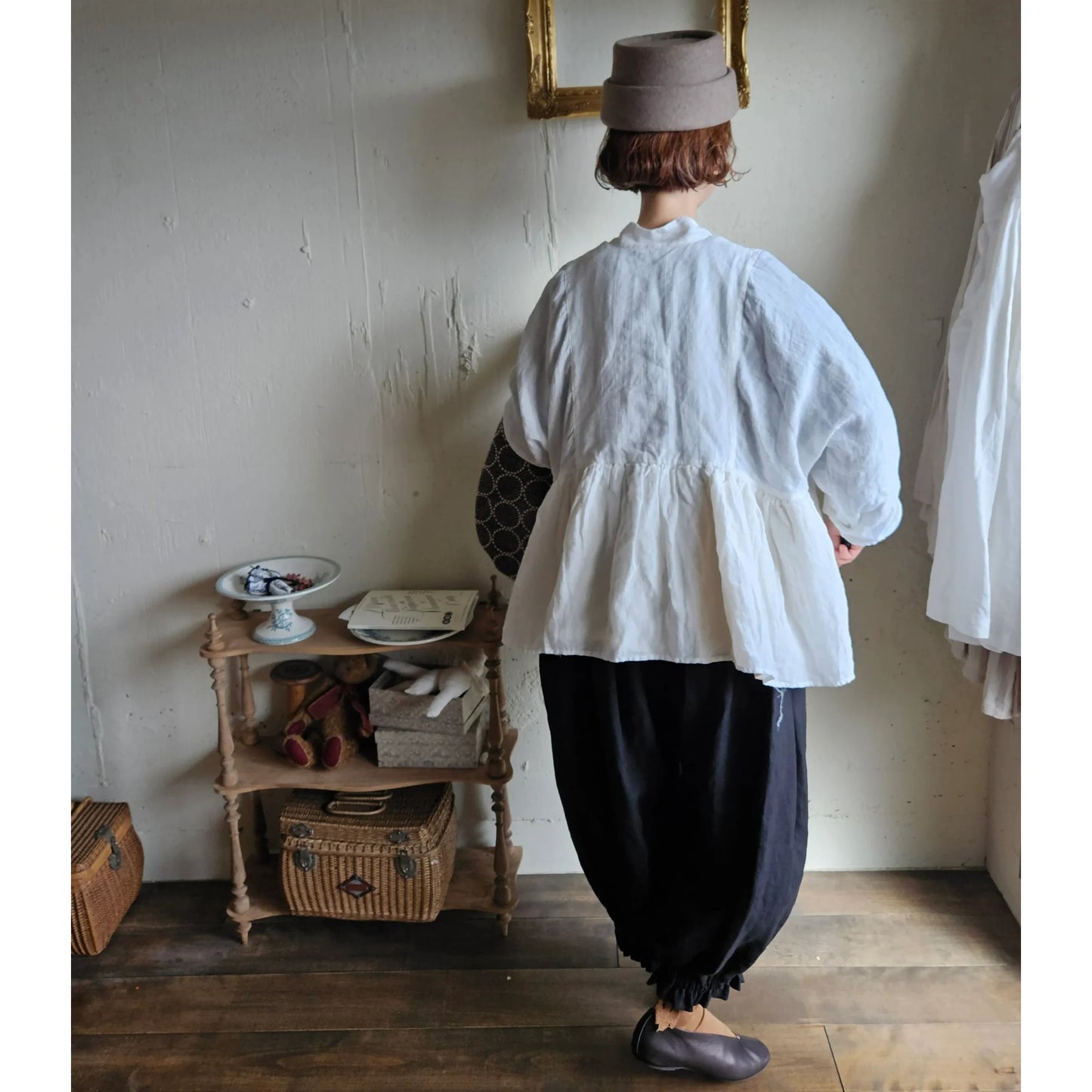 リネンカシュクールジャケット　Linen cachecoeur Jacket