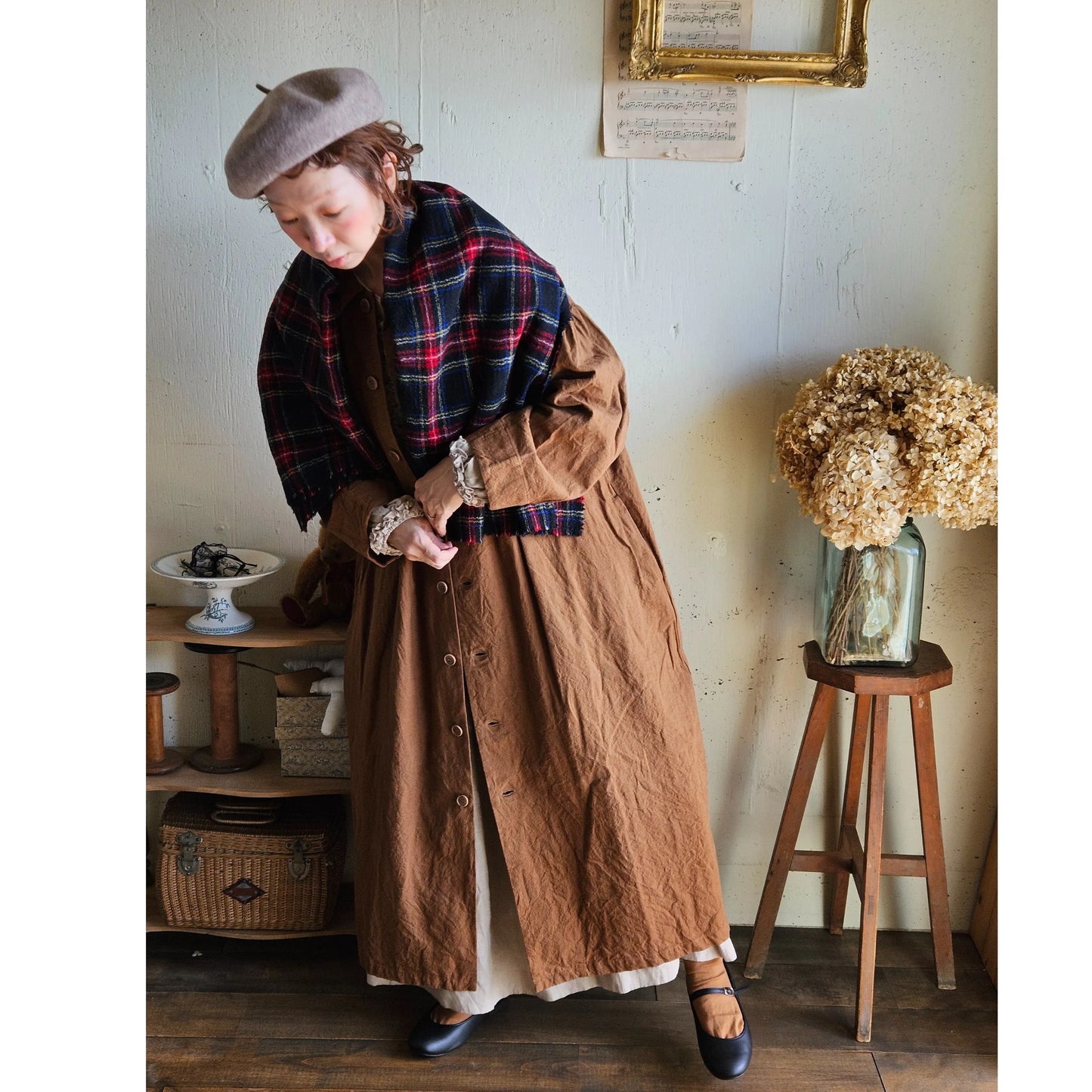 《Almond》インターキャンバスコート　painter  canvas coat