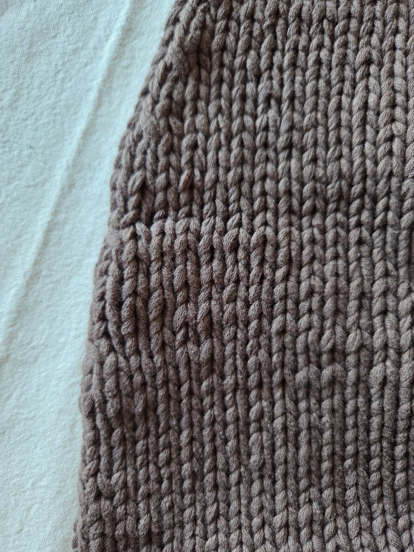 《darkbrown》ブラウンの柔らかニットポンチョ　knit poncho