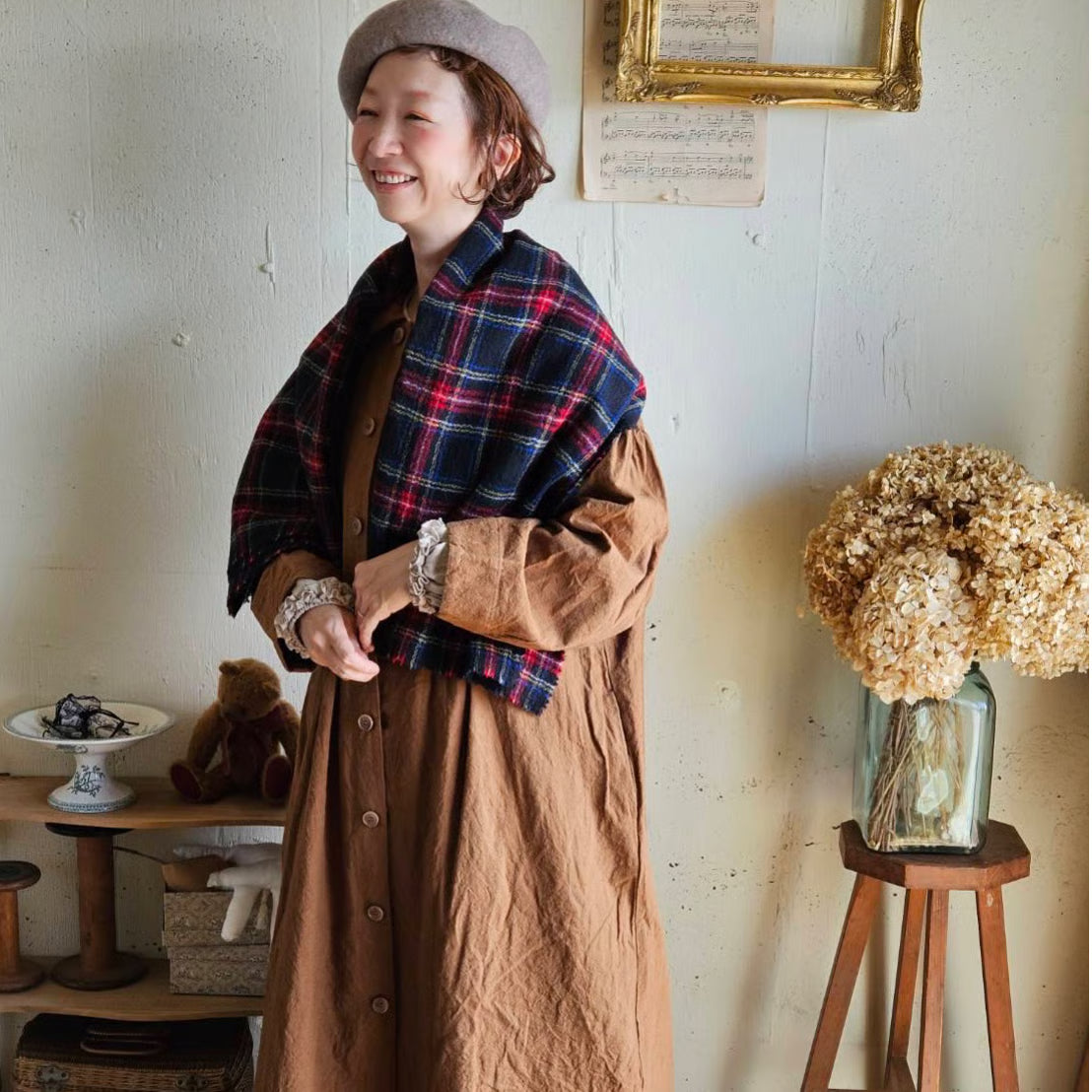 《Almond》インターキャンバスコート　painter  canvas coat