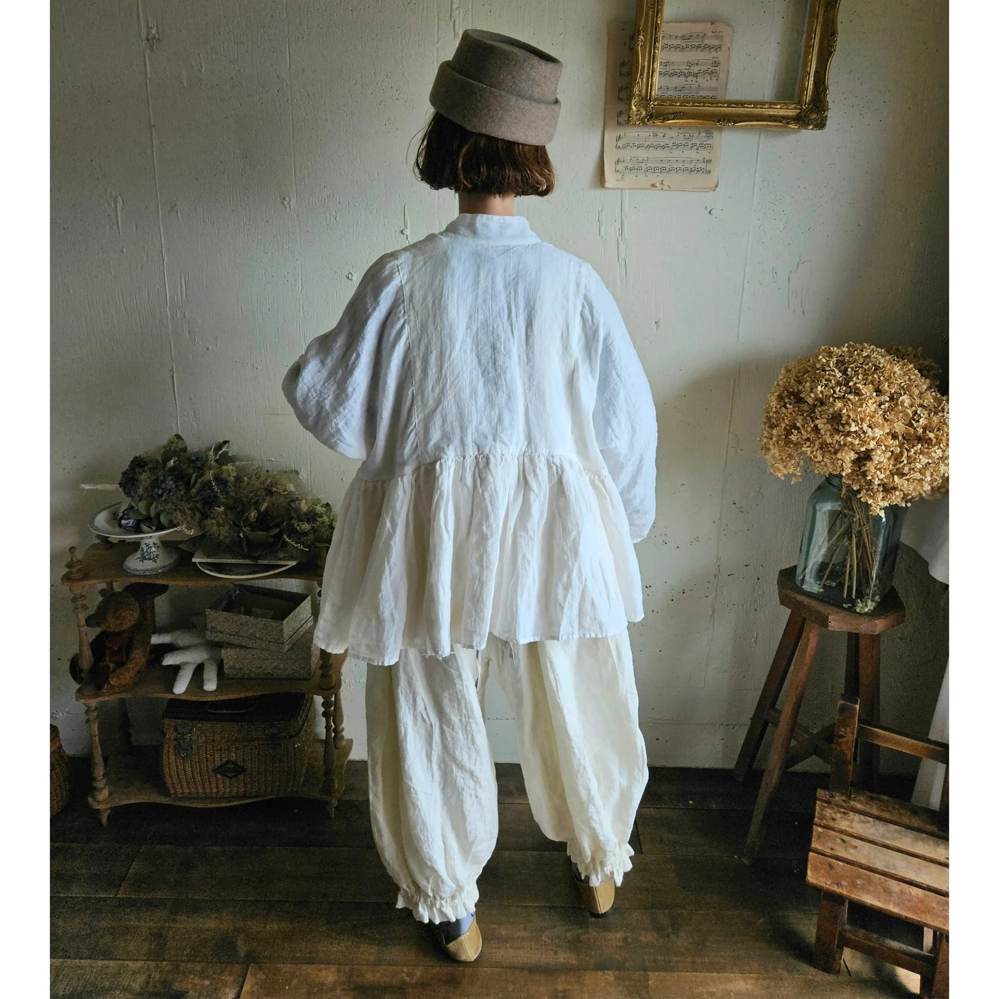リネンカシュクールジャケット　Linen cachecoeur Jacket