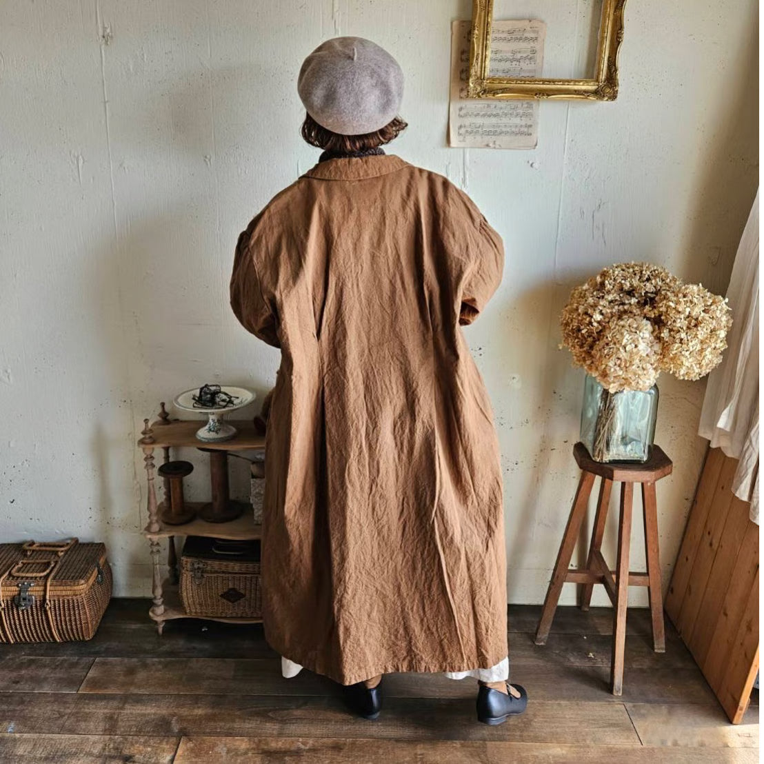 《Almond》インターキャンバスコート　painter  canvas coat