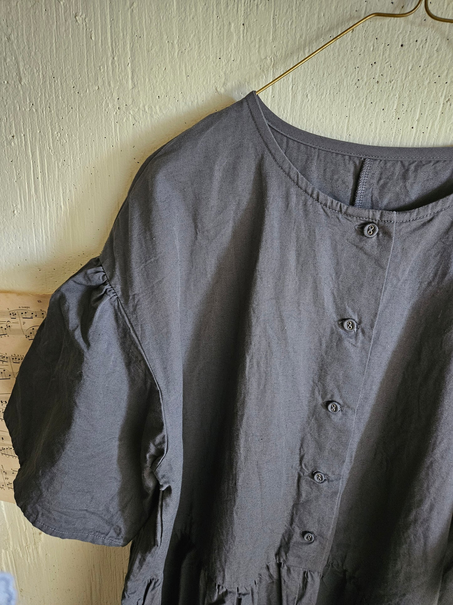 【即納】Gauze#  チャーリーサロペット　CHARCOAL BLACK　オールインワン