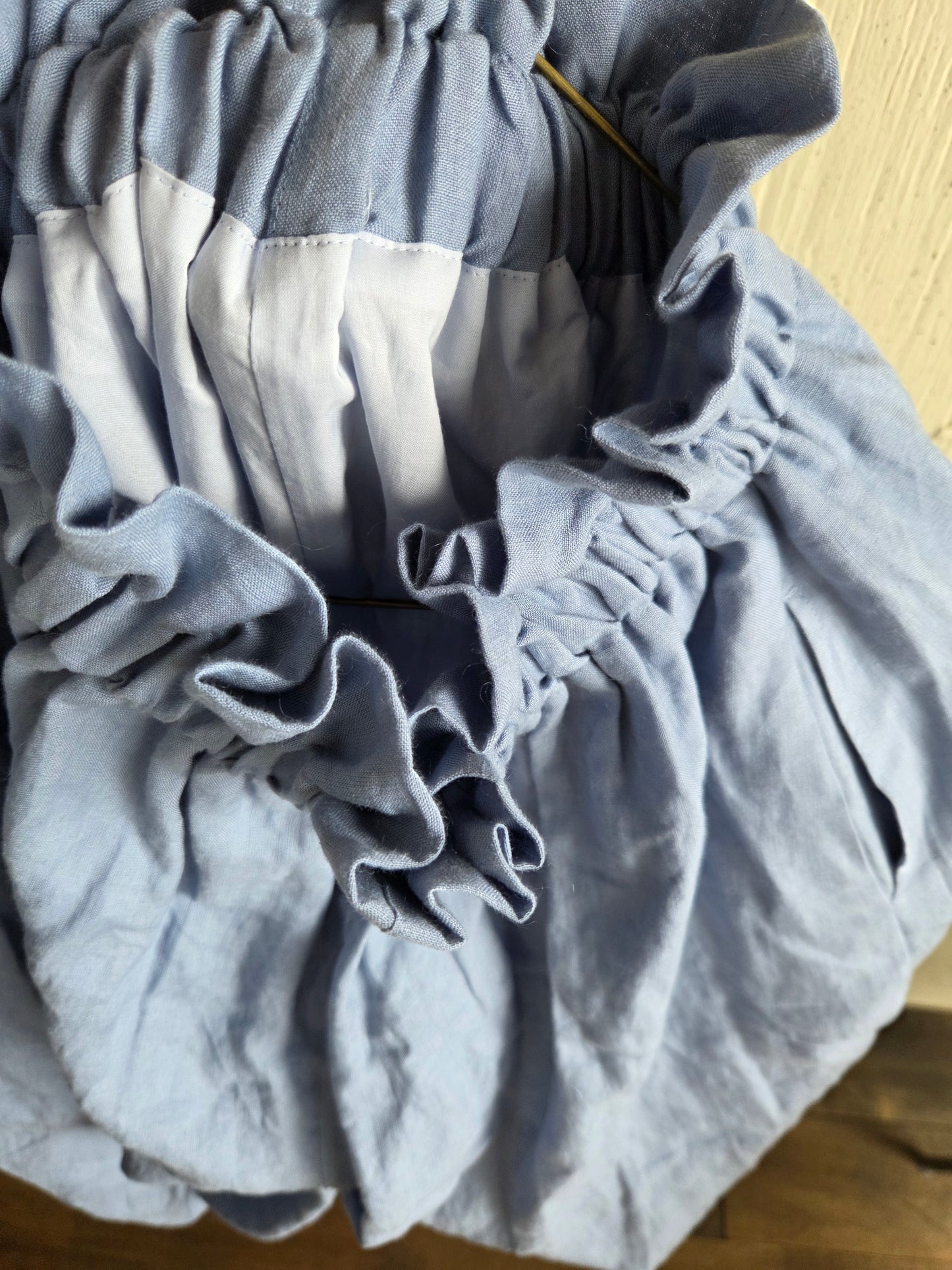 【即納】ドロワーズパンツ　スカイブルー　Skyblue      antique doll drawers  pants