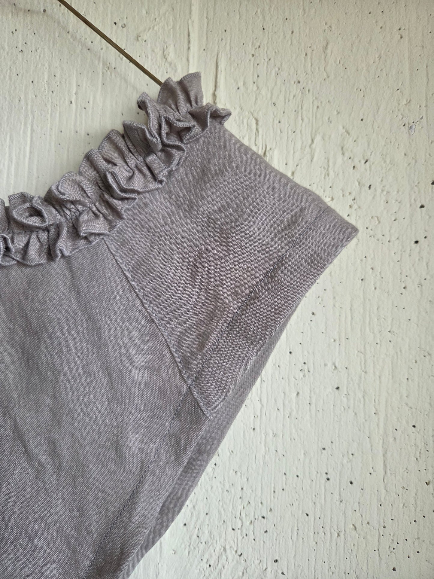 ハナビラフリルのつけ襟　サンドグレー　gray   hanabira furil collar  gray